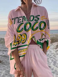 Camicia oversize con stampa unica per le vacanze