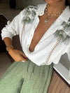 Summer Tropical Style Unique Print Loose Tops - Threadford