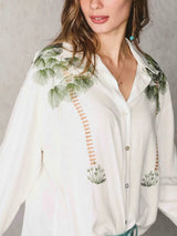 Summer Tropical Style Unique Print Loose Tops - Threadford
