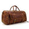 Retro Crazy Horse Leather Travel Bag with Separate Shoe Compartment - Threadford
