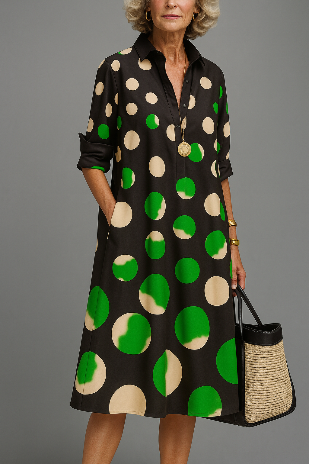 Daniela - Luxe Midi Dress for Effortless Elegance - Threadford