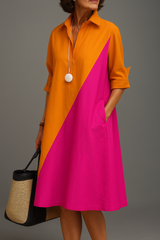 Helene - Elegant Midi Dress for Effortless Sophistication - Threadford