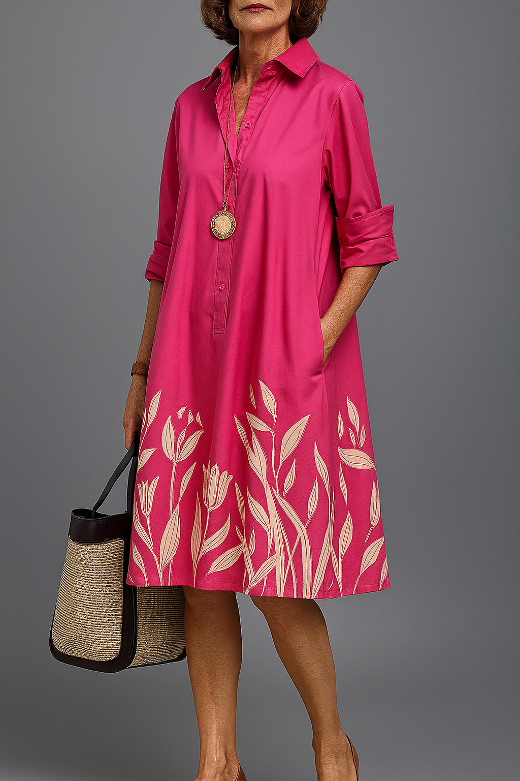 Liane - Luxurious Midi Dress for Effortless Elegance - Threadford