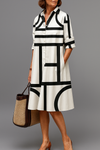 Brigitte - Luxe Midi Dress for Effortless Elegance - Threadford