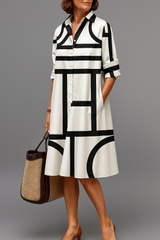 Brigitte - Luxe Midi Dress for Effortless Elegance - Threadford