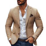 【24-hour shipping out】Men's Fashion Notch Lapel Two Buttons Casual Blazer 47644865Z - Threadford