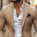 【24-hour shipping out】Men's Fashion Notch Lapel Two Buttons Casual Blazer 47644865Z - Threadford