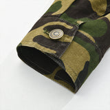Men's Camouflage Canvas Retro Wear Lapel Jacket 18911497X - Threadford