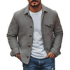 Men's Vintage Houndstooth Lapel Single Breasted Shirt Jacket 85588306M - Threadford