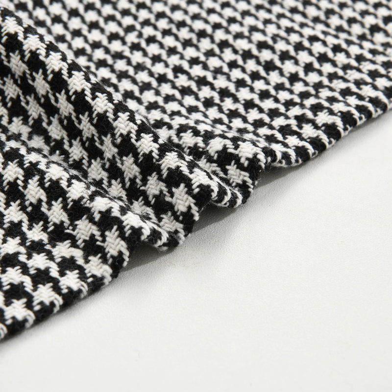 Men's Vintage Houndstooth Lapel Single Breasted Shirt Jacket 85588306M - Threadford