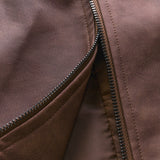 【24-hour shipping out】Mens Classic Fashion Zipper Leather Jacket 98679789U - Threadford