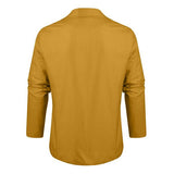 Men's Loose Cotton and Linen Suit Jacket 23703706X - Threadford