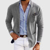 Men's Casual Notch Lapel Single-breasted Slim-fit Knitted Blazer 24243077M - Threadford