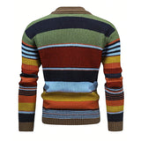 Men's Colorblock Lapel Sweater Jacket 02918584X - Threadford