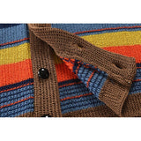 Men's Colorblock Lapel Sweater Jacket 02918584X - Threadford