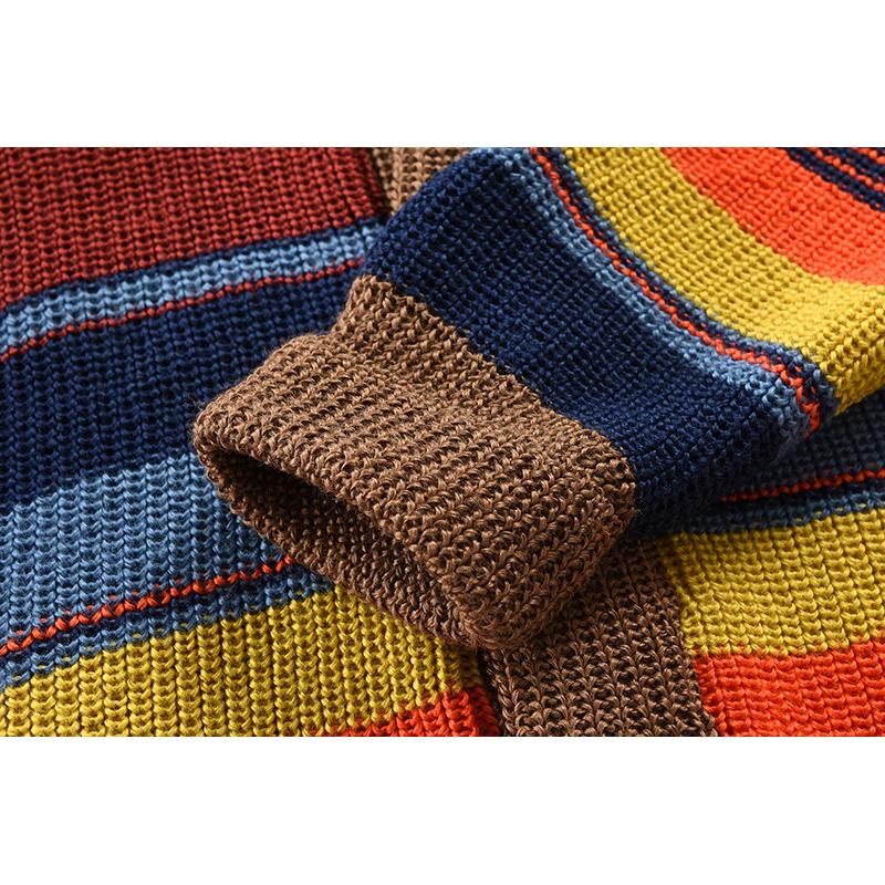 Men's Colorblock Lapel Sweater Jacket 02918584X - Threadford
