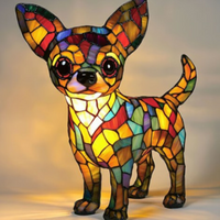 Choupette | Lampada magica a forma di cane in vetro colorato