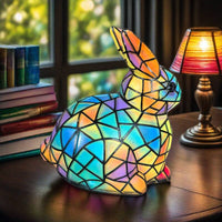 Clochette | Lampada a forma di coniglio in vetro colorato