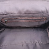 Dark Brown Leather Weekend Bag – Double Compartment Design - Threadford