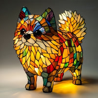 Fifi | Lampada magica a forma di cane in vetro colorato