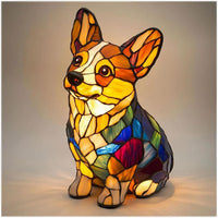 Pompon | Lampada magica a forma di cane in vetro colorato