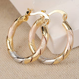 Retro Circular Hoop Earrings - Threadford