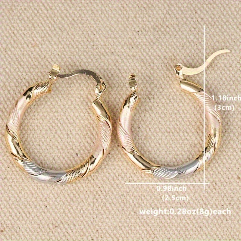Retro Circular Hoop Earrings - Threadford