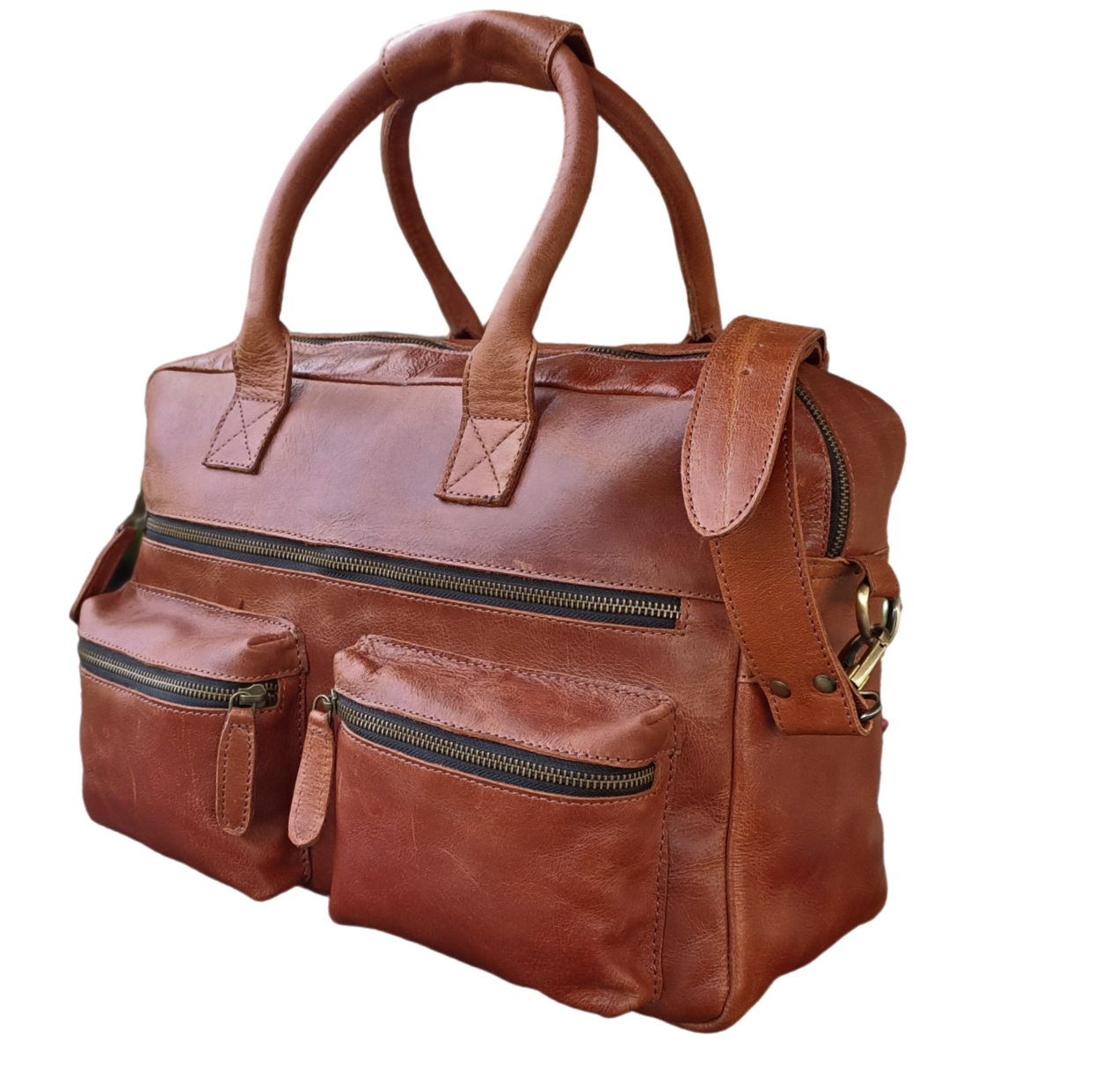Rustic Brown Briefcase - Threadford