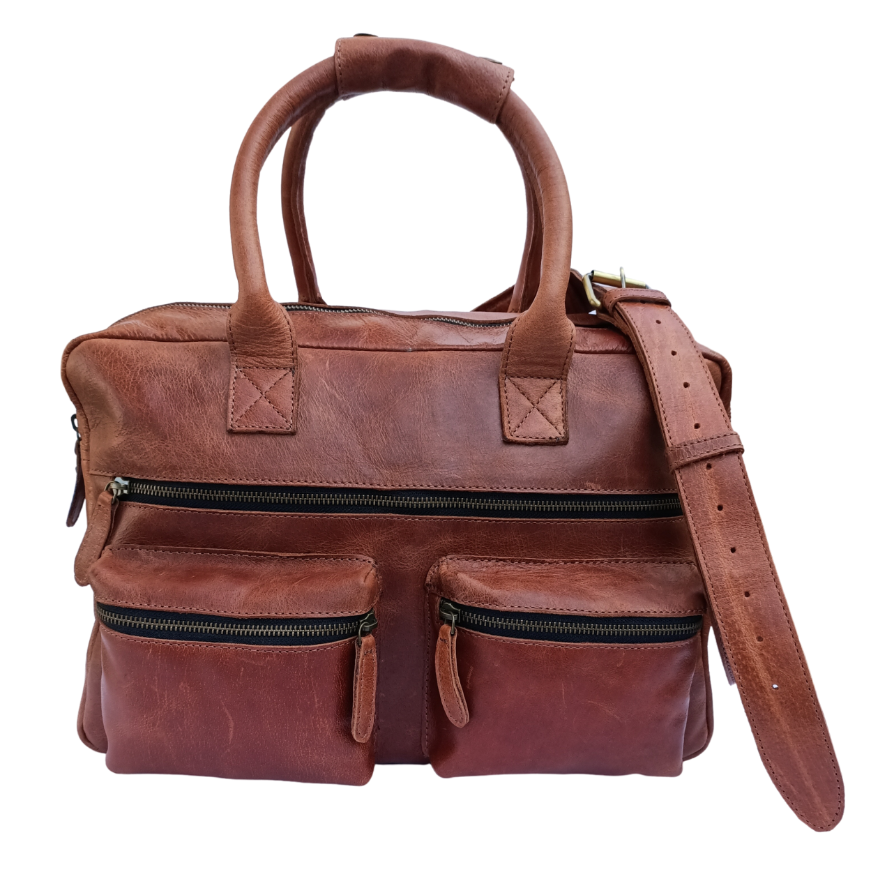 Rustic Brown Briefcase - Threadford