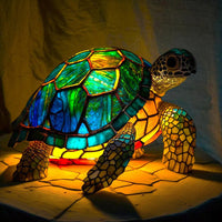 Sammy | Lampada magica a forma di tartaruga in vetro colorato
