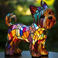 Zouzou | Lampada magica a forma di cane in vetro colorato
