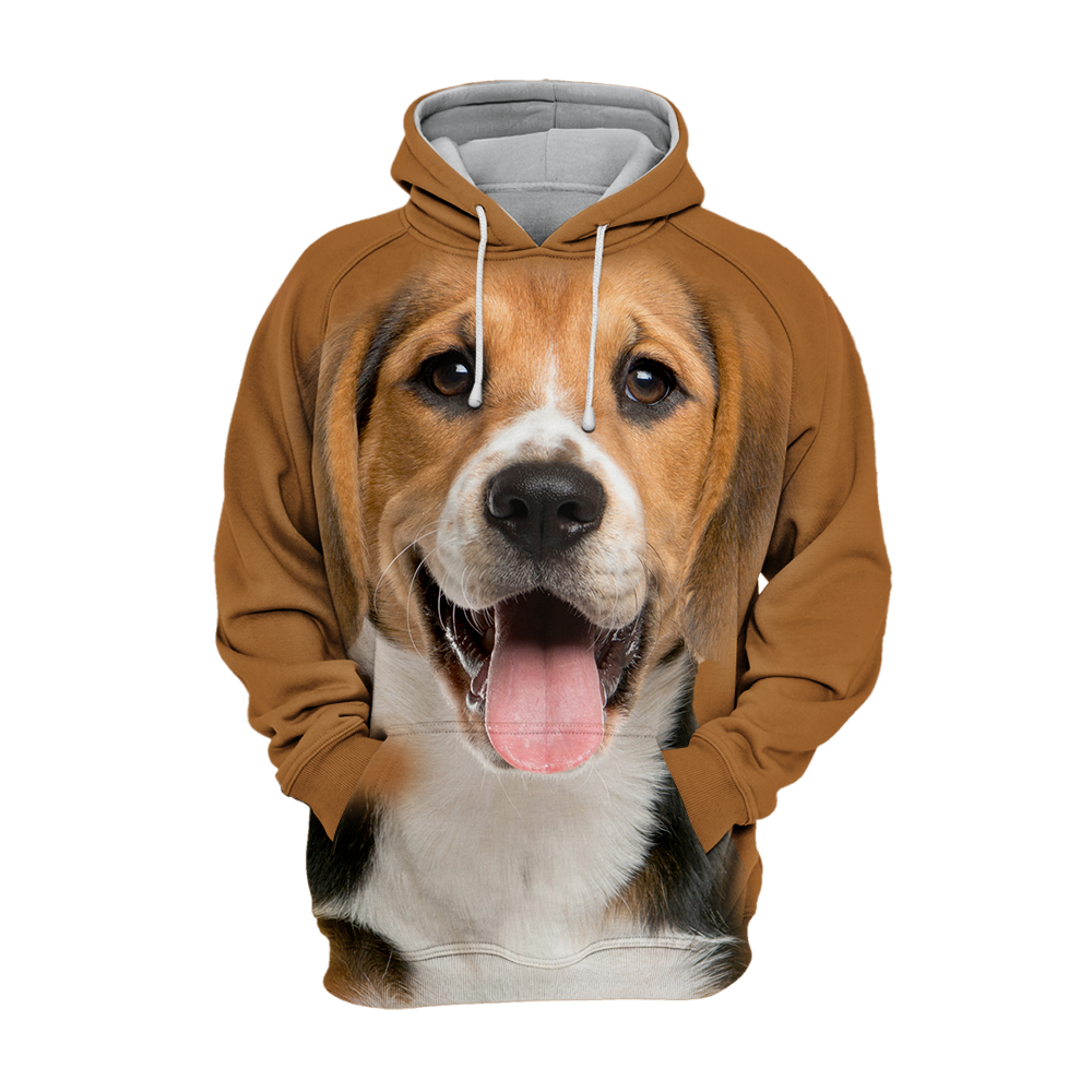 Unisex 3D Graphic Hoodies Animals Dogs Beagle Happy - Threadford