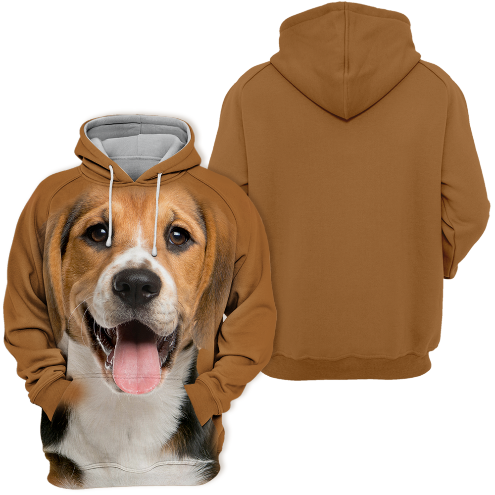 Unisex 3D Graphic Hoodies Animals Dogs Beagle Happy - Threadford