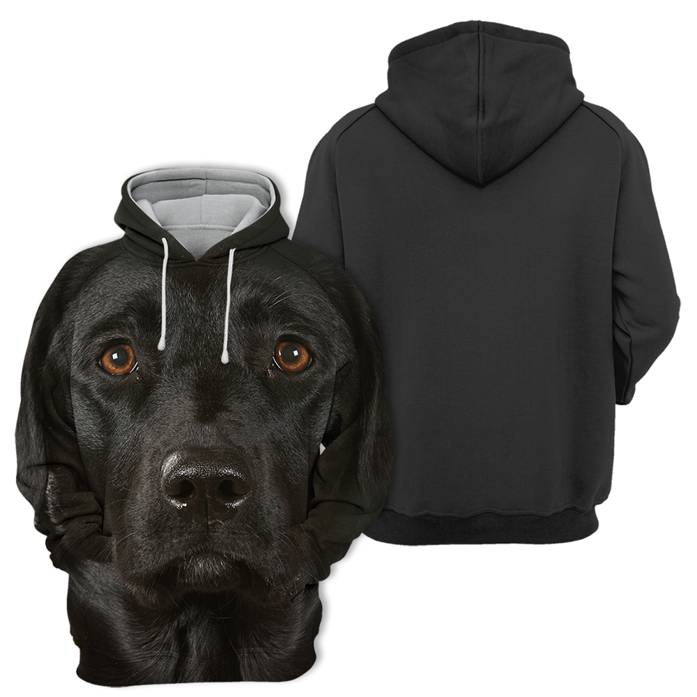 Unisex 3D Graphic Hoodies Animals Dogs Labrador Black - Threadford
