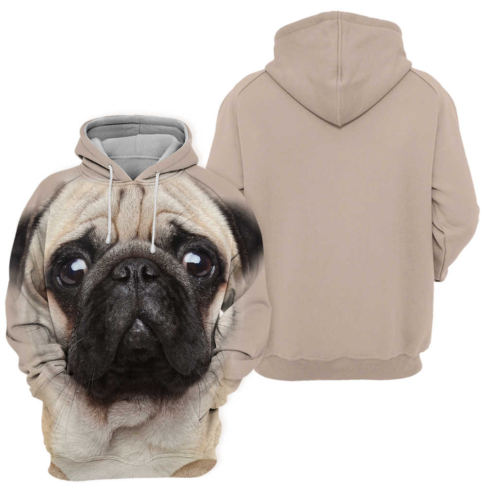 Unisex 3D Graphic Hoodies Animals Dogs Pug - Threadford