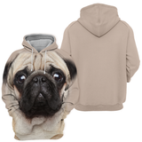 Unisex 3D Graphic Hoodies Animals Dogs Pug - Threadford