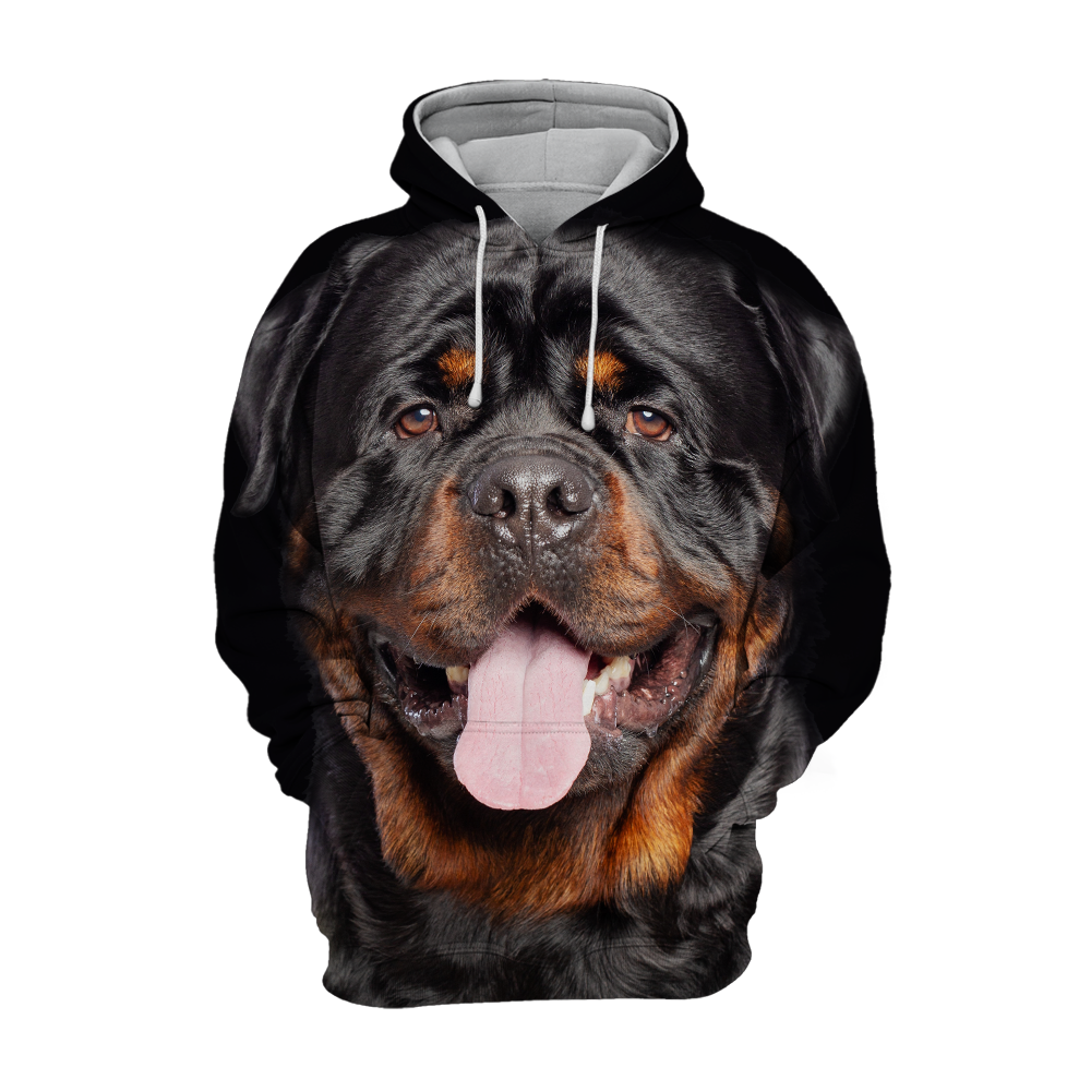 Unisex 3D Graphic Hoodies Animals Dogs Rottweiler Smile - Threadford