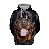 Unisex 3D Graphic Hoodies Animals Dogs Rottweiler Smile - Threadford