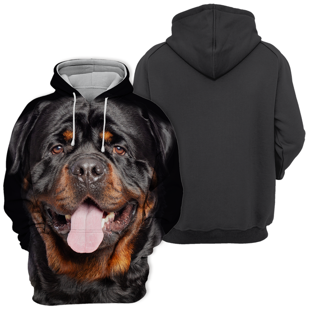 Unisex 3D Graphic Hoodies Animals Dogs Rottweiler Smile - Threadford