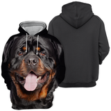 Unisex 3D Graphic Hoodies Animals Dogs Rottweiler Smile - Threadford
