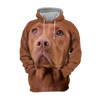 Unisex 3D Graphic Hoodies Animals Dogs Vizsla Hungarian Adorable - Threadford