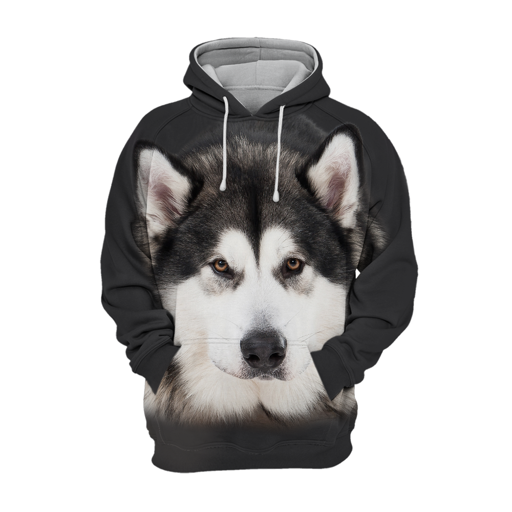 Unisex 3D Graphic Hoodies Animals Dogs Alaskan Husky Quiet - Threadford