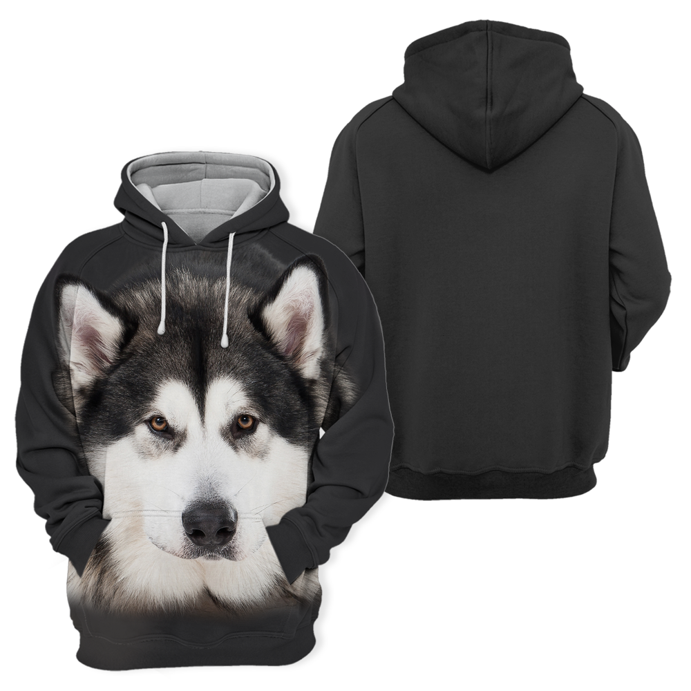 Unisex 3D Graphic Hoodies Animals Dogs Alaskan Husky Quiet - Threadford
