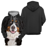 Unisex 3D Graphic Hoodies Animals Dogs Bernese Mountain Smile - Threadford