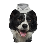 Unisex 3D Graphic Hoodies Animals Dogs Border Collie - Threadford