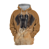 Unisex 3D Graphic Hoodies Animals Dogs Great Dane Brown Quiet - Threadford