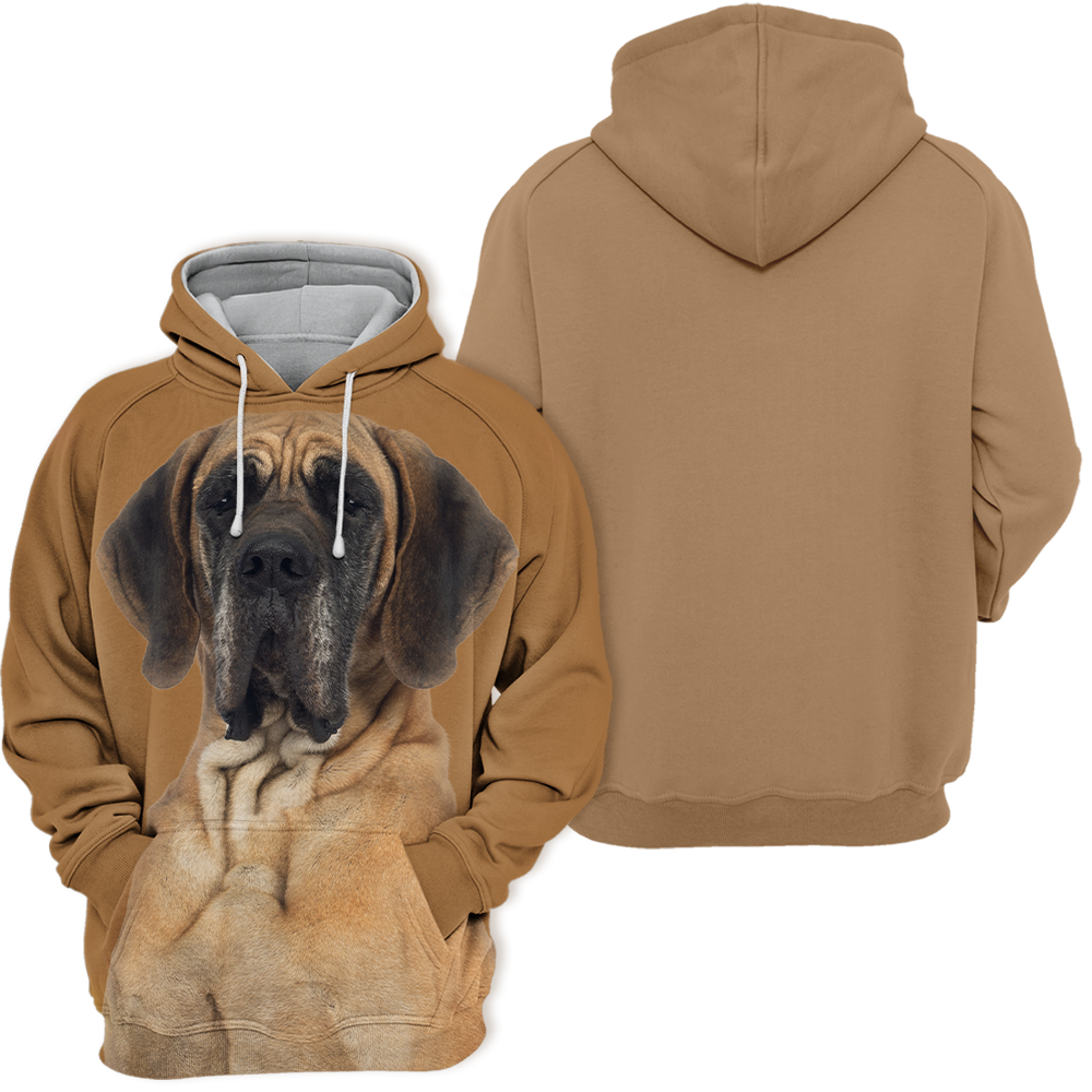 Unisex 3D Graphic Hoodies Animals Dogs Great Dane Brown Quiet - Threadford