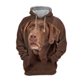 Unisex 3D Graphic Hoodies Animals Dogs Labrador Chocolate - Threadford