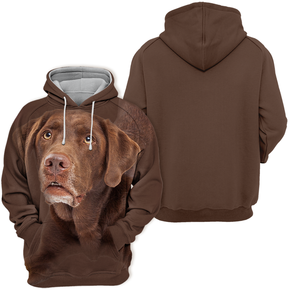 Unisex 3D Graphic Hoodies Animals Dogs Labrador Chocolate - Threadford