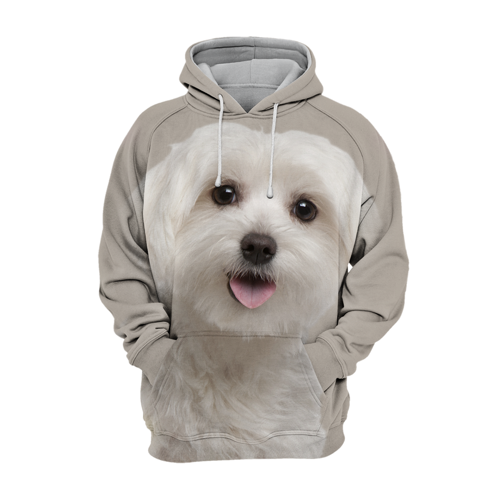 Unisex 3D Graphic Hoodies Animals Dogs Maltese Cute - Threadford
